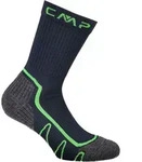 CMP Trekking Socks Poly Mid b.blue-verde fluo (22NL) 36/38