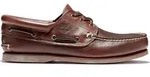 Timberland Mens Classic Boat 3 Eye Padded Collar brown 7 Wide Fit