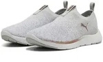 Puma Softride Remi Slip-on Knit Wns ash gray-puma white-rose gold (02) 3.5