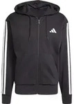 adidas Essentials Three Stripes Fleece Hoodie black-white (095A) XS