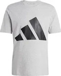 adidas Essentials BIG Logo Single Jersey Tee medium grey heather-black (83F7) XL