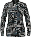 Odlo The Natural Merino Warm Jacquard Base Layer Top provincial blue - black...