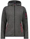 CMP Woman Fleece Jacket FIX Hood antracite (U423) 34