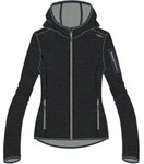 CMP Woman Fleece Fleece Jacket FIX Hood nero-cemento (04TS) 36