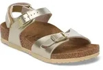 Birkenstock Rio Kids Birko-flor Girls electric metallic gold (750) Schmal 32