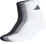 adidas Cushioned Sportswear Ankle Socks 3 Pair Pack medium grey heather-white-black