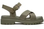 Timberland Womens Backstrap Sandal lt tpe f grain 8 Wide Fit
