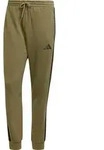 adidas Essentials Three Stripes Fleece Pants olive strata-black (AETE) S