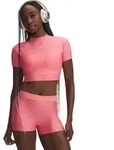Under Armour Heatgear Crop Mock SS pink posh pink (600) L
