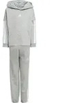 adidas Adidas Little Kids 3 Stripes Essentials Fleece Tracksuit medium grey heather