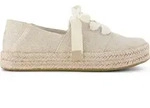 Toms Carolina Lace UP champagne glimmer slub canvas 42