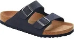 Birkenstock Arizona Vegan Birko-flor Velours desert dust indigo blue (2082)...