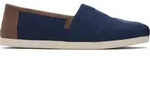 Toms Alpargata Classic navy brushed twill/tan synthetic trim 42.5