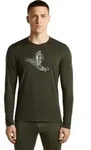 Icebreaker Men Merino 200 Oasis Long Sleeve Crewe Skiingyeti dk loden (IB0L1)...