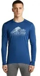 Icebreaker Men Mer 200 Oasis Long Sleeve Crewe Rising Light lazurite (IB580) L