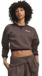 Under Armour Rival Fleece Varsity Half Zip brown bashful pink (200) M