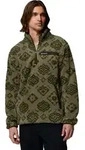Columbia Men's Rugged Ridge High Pile Half Zip Fleece stone green checked out,