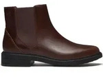 Timberland Womens Mid Chelsea Boot dk brn f grain 5.5 Wide Fit