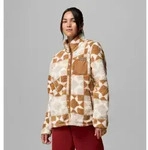 Columbia West Bend Print Full Zip II camel brown, cozy quilt (226) XS