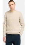 Timberland Mens Cable Crew Neck Sweater angora heather XL