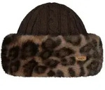 Barts Fur Cable Bandhat print brown (37)