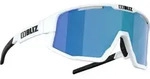 Bliz Vision matt white, matt white jawbone + spare jawbone in black smoke w blue
