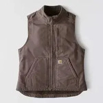 Carhartt Washed Duck Mock Neck Vest taupe gray (032) XS REG