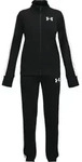 Under Armour Girls' UA Knit Track Suit black white (002) L