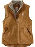 Carhartt Washed Duck Mock Neck Vest carhartt brown (211) XS REG