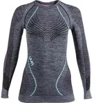 Uyn Woman Ambityon Underwear Shirt Long Sleeve Melange black melange/pink/aqua (B617)