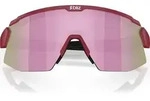 Bliz Breeze Small matt burgundy + head strap in pink brown w rose multi + spare lens