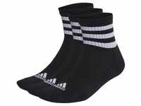 adidas 3-Stripes Cushioned Mid-Cut Socken 3er Pack - schwarz -43-45
