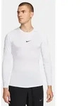 Nike M Np Df Tight Top Ls Herren - white/black - S