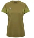 hummel Hmltravel T-Shirt S/S Damen - military olive - XS