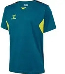 hummel Hmlauthentic Pl Trikot S/S Kinder - blue coral/sulphur spr