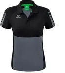 Erima Six Wings Poloshirt Damen - slate grey/schwarz - 34