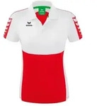 Erima Six Wings Poloshirt Damen - rot/wei&szlig; - 38