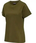 hummel Hmlred Basic T-Shirt S/S Damen - dark olive - XS