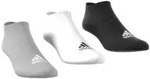 adidas Thin and Light No-Show Socken 3er Pack - wei&szlig;/grau/schwarz