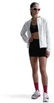 Nike W Nk Df Swift Hr 4In Short Sweatshirt Damen - black/reflecti