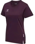 hummel Hmlmove Grid Cotton T-Shirt S/S Wom Damen - grape wine - X