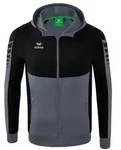 Erima Six Wings Trainingsjacke mit Kapuze Herren - slate grey/sch