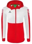 Erima Six Wings Trainingsjacke mit Kapuze Damen - rot/wei&szlig; - 34