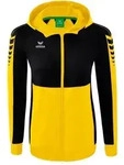 Erima Six Wings Trainingsjacke mit Kapuze Damen - gelb/schwarz -