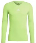 adidas Team Base Shirt Longsleeve Herren - neongr&uuml;n 2XL