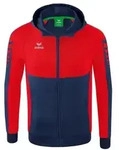 Erima Six Wings Trainingsjacke mit Kapuze Kinder - new navy/rot -