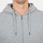 Jako Kapuzenjacke Organic - hellgrau meliert - 2XL