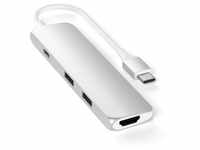 Satechi Aluminium Type-C Slim Mullti-Port Adapter 4K Silber USB-C 4 in 1
