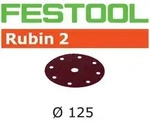 FESTOOL Schleifscheiben Rubin2 STF &Oslash;125mm 8-Loch P40, 50Stk.