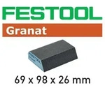 6x FESTOOL Schleifschwamm Granat 69 x 98 x 26mm P120 CO